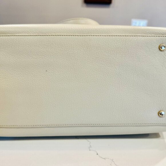 Kate Spade Matthews Drive Pebbled Leather Holland Satchel - Black and Ivory - Picture 6 of 16